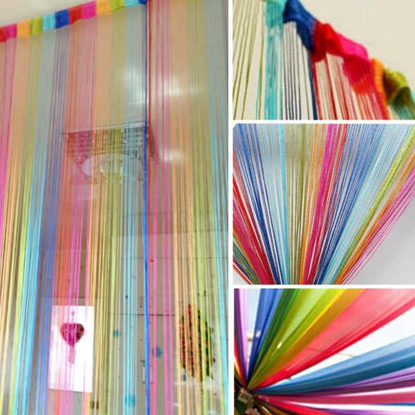 100cmX200cm Glitter Tassel Curtain String Door Room Panel Divider Window Decorative